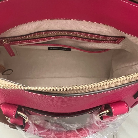 Dooney & Bourke Sorrento Satchel 30 with pocket  - Rose - Picture 5 of 11